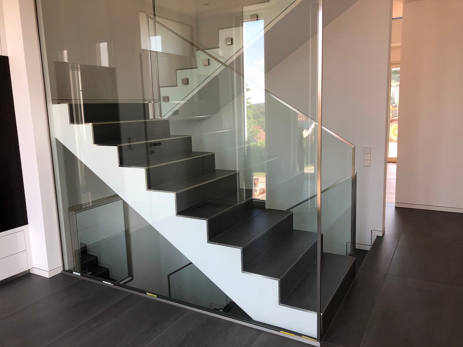 Treppengeländer aus Edelstahl & Glas – Referenz 150 – AN Metallbau GmbH