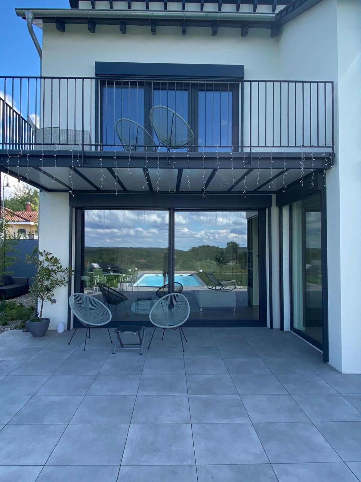 Glas-Terrassenüberdachung – Referenz von AN Metallbau
